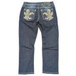 Miss Me  Boyfriend Capri Jeans BLING Rhinestones Womens 27 Crystals Dark Wash Photo 1