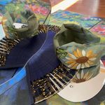 Green Bow Headband with Sunflower Embroidery Photo 6