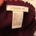 Forever 21 Maroon Embroidered Boho Dress Photo 7