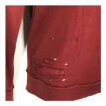 True Religion  NWT Ox Blood Distressed Studded Boyfriend Sweatshirt XS Photo 15