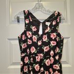 L'ATISTE L’atiste Black/Pink Floral Print Sleeveless Bell Bottom Jumpsuit M Photo 4