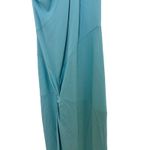 Nicole Bakti Halter Maxi Gown Sky Blue Size Medium Old Money Formal Y2K Glam Photo 2
