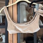 Triangl bikini set raine nude velvet top cheeky bottoms micro myla beige velour Gold Size XS Photo 5