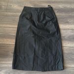 Vintage BERMANS EDGY TIMELESS Black Leather Skirt size 8 Photo 8