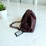 Badgley Mischka Badgley Mischka Wrapped Frame Clutch Plum Shoulder Bag Chain Handle Elegant Photo 4