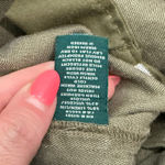 Ralph Lauren Lauren Olive Army Green Linen Blend Button Up Shorts Romper sz 8 P Photo 5