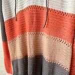 Beach bonfire hoodie‎ crochet style long sleeve hooded v neck size small Photo 4