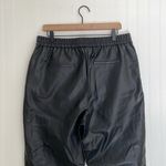 ZARA Vegan Leather High Rise Balloon Leg Joggers Jogging Pants in Black Size XL Photo 8