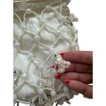 La Regale Vintage White Beaded Fish Cocktail Bag Purse Photo 2
