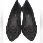 Proenza Schouler  Cut Out Point Toe Black Leather Heels size 9.5 EU 39 1/2 Photo 2