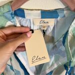 Elan  Women’s Blue Green Ruffle Midi Dress Small NWT Photo 4