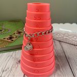 Vintage Monet Silver Charm Bracelet with Thimble Charm, 6.5” Photo 2