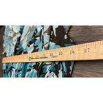 Apt. 9  Turquoise Brown Midi Dress PS Floral Print Flutter Sleeve Stretch Artsy Photo 3