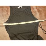 Michael Stars  Black Ribbed Tank Maxi Dress Size M Made‎ in USA Sleeveless Knit Photo 12