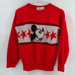Disney Vintage 70s Cliff Engle Acrylic Mickey Mouse Stars Sweater Adult size xs Photo 0