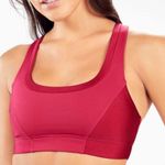 Fabletics  Hot Pink Sports Bra Metallic Silver Straps Athletic Gym Wear Yoga S Photo 0