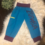 Zumba Fitness retro up/down cargo capri sz small Purple Photo 0