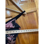 Vintage California Dynasty 2 Piece Floral Feminine Slip and Robe Set Size Small Black Photo 4