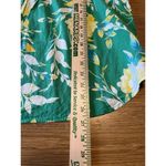 st. john's bay  Women Green Floral Long Sleeve Blouse Size Large Hawaiian Colorful Photo 8