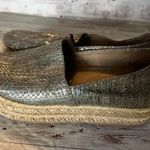 Naturalizer  Thea Platform Espadrille Slip On Size 6.5M Pewter Iridescent Silver Photo 5