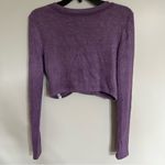 Urban Outfitters  Long Sleeve Cropped Sweater Twist Front Purple Size Small Photo 11