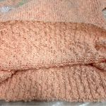 Vintage 80’s M peach Knit short sleeve Sweater Floral Embroidery Orange Size M Photo 7