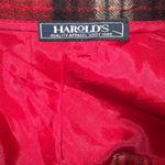 HAROLDS Vintage Maxi Plaid Wool Skirt Size 10 Red Photo 5