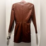 ZARA NWT faux leather dress. Mini size M. Gorgeous rich chocolate brown! Ptp 17” Photo 4