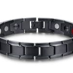 New Titanium Health Magnetic Bangle Therapy Bracelet Black Red Unisex Photo 9