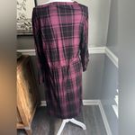 Torrid Womens Plaid Front Button Long Sleeve Shirt Dress Purple Size 1 NO BELT Photo 3