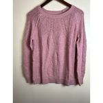 Sonoma  Sweater Women’s Large Pink Mauve Long Sleeve Pullover Solid Cotton Blend Photo 1