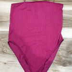 Forever 21  Maroon Ribbed Bodysuit Women’s Small/Medium Photo 0
