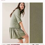 ZARA Green Mini Shirt Dress Photo 3