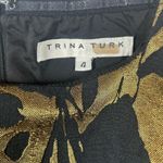 Trina Turk Metallic Jacquard Off-the-Shoulder Sumire Dress Size 4 – Black & Gold Photo 9