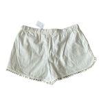 J CREW Cream Linen Blend Pom Fringe Shorts Size M NEW Size M Photo 5