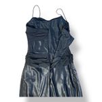 Betsy and Adam  Vintage Y2K Black Satin Long‎ Cocktail Formal Dress Gown Size 12 Photo 7