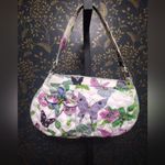 Vera Bradley Quilted Sateen Butterfly Purse Pink Green Blue White Retired Photo 0