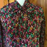 Who What Wear  Bright Floral Bow Top Photo 5