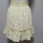LC Lauren Conrad  Yellow Fleurs Smocked Waist Flounce Skirt Size Small Photo 6