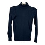 Tommy Hilfiger  Stella Navy Turtleneck Button Cuff Sweater XS Photo 1