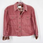 American Eagle Corduroy Trucker Shacket Jacket Coat Plaid Lining Sz. XS Photo 1