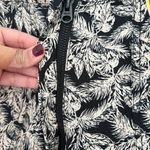 Free People Point Break Leaves Printed Black and White Tapered Pants Sz M Photo 6