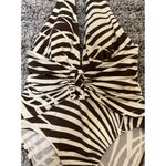 Tommy Bahama  Womens Size 10 Brown Zebra‎ Print Swimsuit Halter One Piece Ruched Photo 1