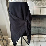 C/MEO COLLECTIVE  black funky wrap tie skirt size medium Photo 5