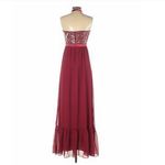 Altar'd State Altar’d State Tiered Halter Maxi Dress in Ruby Red, NWT, Size M Photo 2