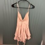 Style Rack  Romper‎ with Ruffles and Low Back, Size Medium pink Photo 3