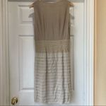 RIANI Linen Sheath Dress Sleeveless Tan Size 10 Photo 3
