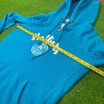 Hollister Co Women's Size Medium Blue Y2K Hoodie Sweatshirt Logo Spellout Photo 2