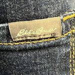 Eddie Bauer Dark Wash Curvy Bootcut 5-Pocket Tan Contrast Stitching Jeans-Size 8 Photo 9
