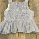 J. Crew Blue and White Striped Sleeveless Top Size 8 Photo 2